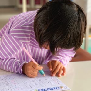 ダウン症児の成長日記　宿題